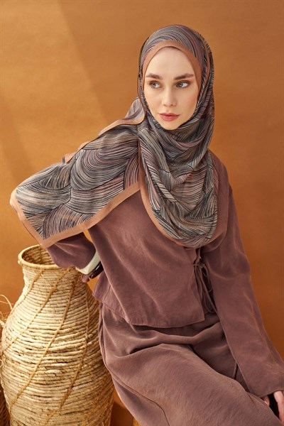 Riva Şal Tencel Flow Somon