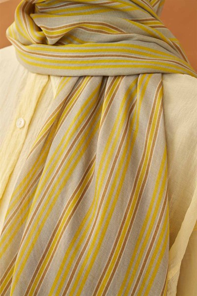 Riva Şal Tencel Line Sarı