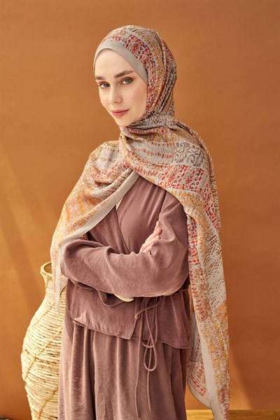 Riva Şal Tencel Terra Vizon