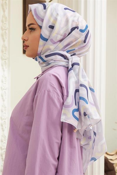 Sarmal Pamuk Viskon Şal Lila