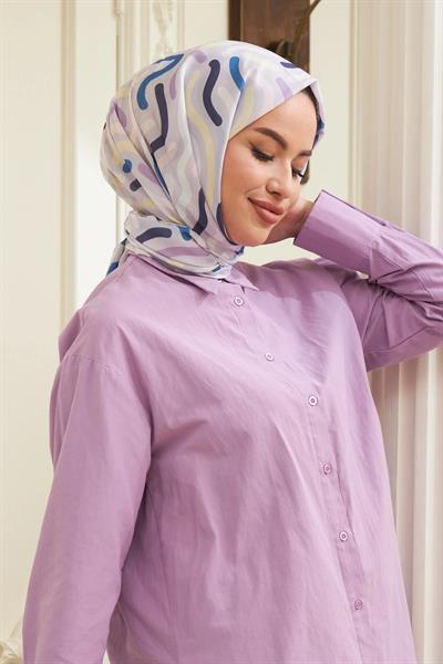 Sarmal Pamuk Viskon Şal Lila