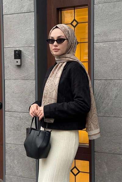 Urban Nature Desen Bej 75X195 Soft Şal