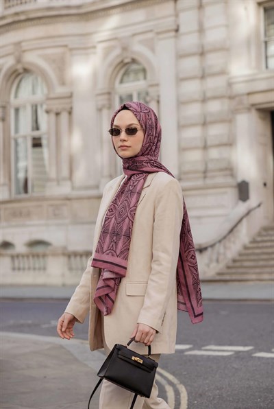 Urban Nature Desen Koyu Pembe  75X195 Soft Şal