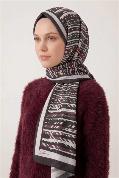 Şerit Desen Pudra 75X195 Soft Şal