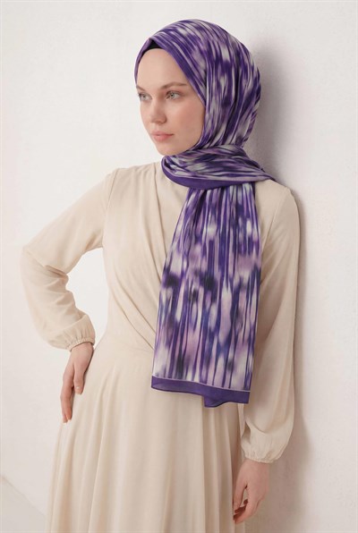 Su Yolu Desen Mor 75X195 Soft Şal