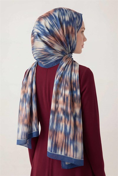 Su Yolu Desen Somon 75X195 Soft Şal