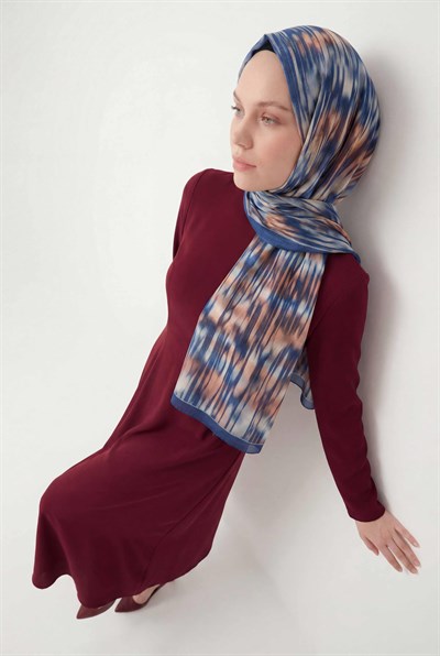 Su Yolu Desen Somon 75X195 Soft Şal