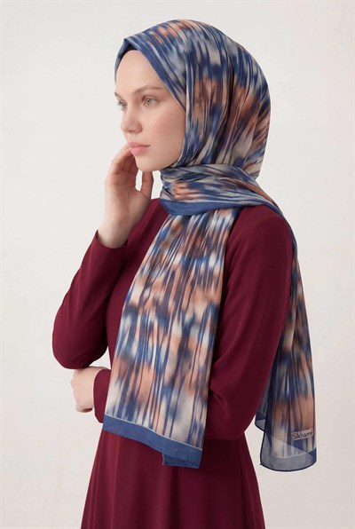 Su Yolu Desen Somon 75X195 Soft Şal