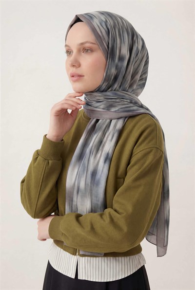 Su Yolu Desen Bebe Mavi 75X195 Soft Şal