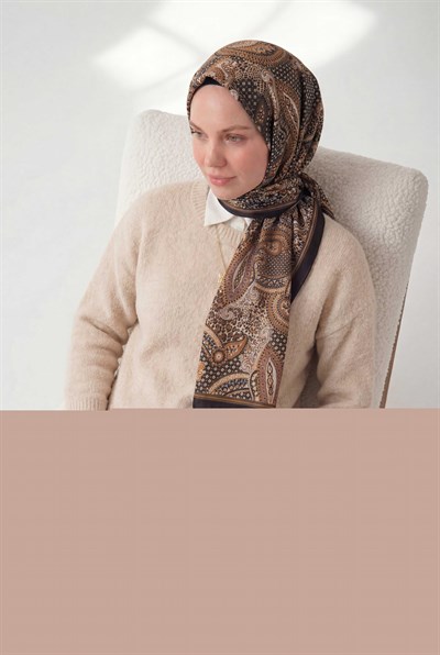 Etnik Desen Antrasit 75X195 Soft Şal