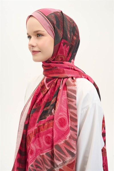 Urban Hours Art Fuşya Mayda Şal 190x70