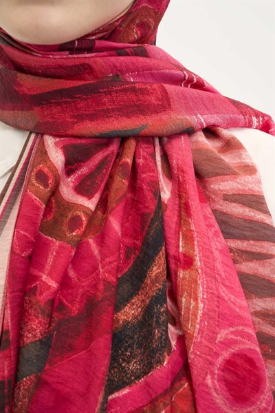 Urban Hours Art Fuşya Mayda Şal 190x70