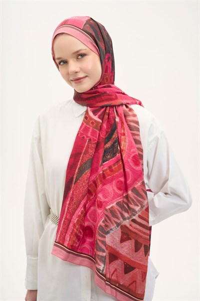 Urban Hours Art Fuşya Mayda Şal 190x70