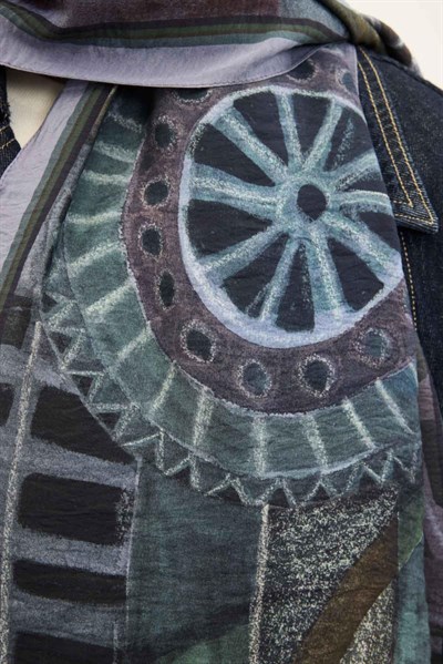 Urban Hours Art Soluk Lila Mayda Şal 190x70