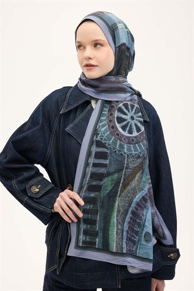 Urban Hours Art Soluk Lila Mayda Şal 190x70