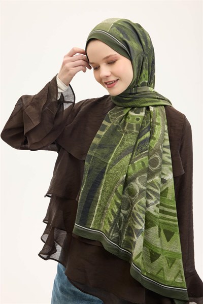 Urban Hours Art Koyu Yeşil Mayda Şal 190x70