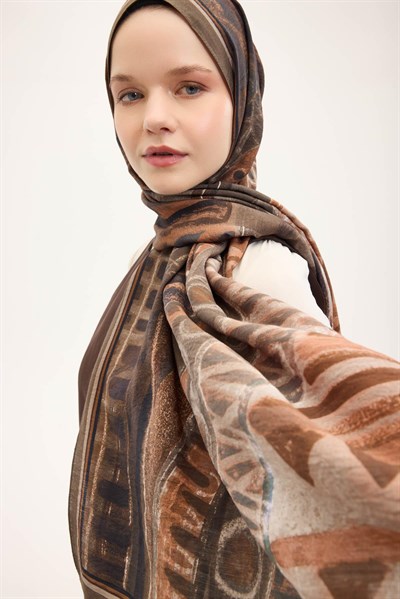 Urban Hours Art Kahve Mayda Şal 190x70