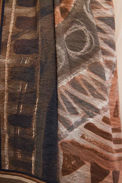 Urban Hours Art Kahve Mayda Şal 190x70