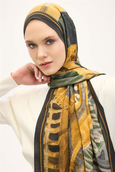 Urban Hours Art Siyah Mayda Şal 190x70