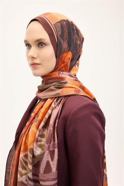 Urban Hours Art Mürdüm Mayda Şal 190x70