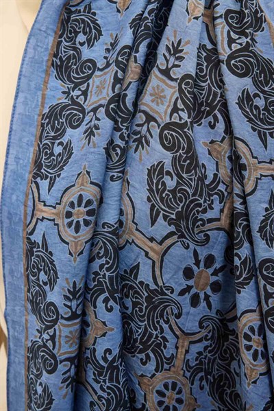 Urban Hours Luvia Gök Mavi Mayda Şal 190x70