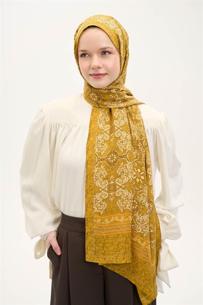 Urban Hours Luvia Hardal Mayda Şal 190x70