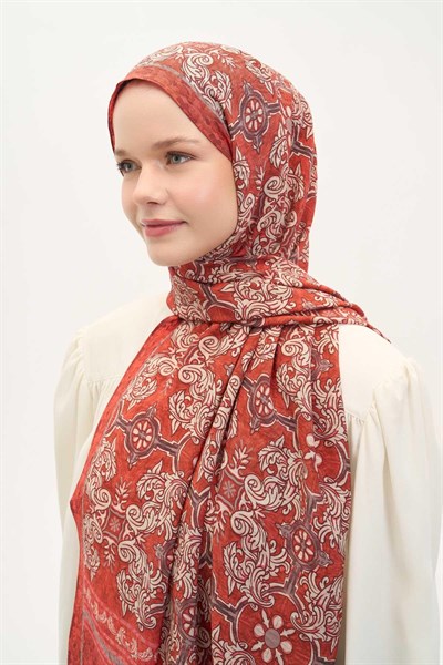 Urban Hours Luvia Kırmızı Mayda Şal 190x70
