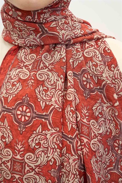 Urban Hours Luvia Kırmızı Mayda Şal 190x70