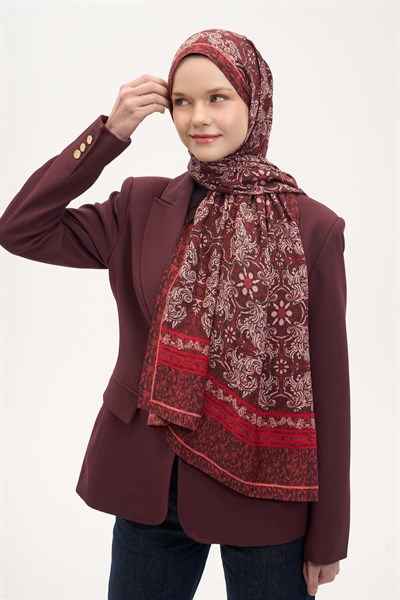 Urban Hours Luvia Bordo Mayda Şal 190x70