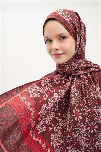 Urban Hours Luvia Bordo Mayda Şal 190x70