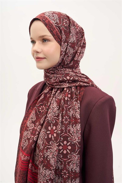 Urban Hours Luvia Bordo Mayda Şal 190x70