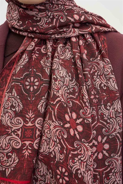 Urban Hours Luvia Bordo Mayda Şal 190x70