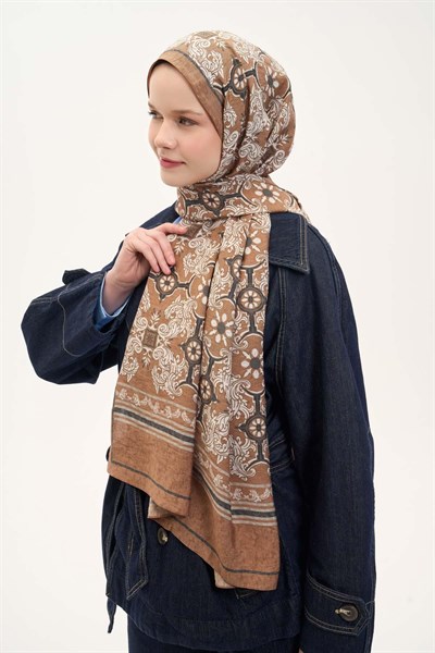 Urban Hours Luvia Sütlü Kahve Mayda Şal 190x70