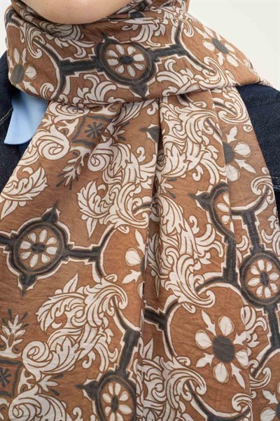 Urban Hours Luvia Sütlü Kahve Mayda Şal 190x70