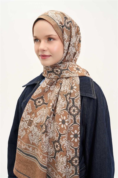 Urban Hours Luvia Sütlü Kahve Mayda Şal 190x70