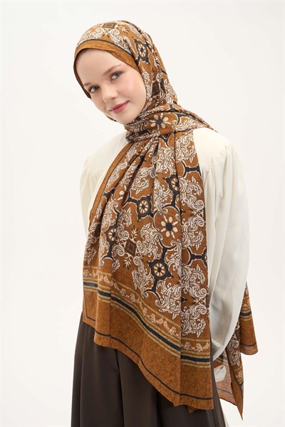 Urban Hours Luvia Koyu Tarçın Mayda Şal 190x70
