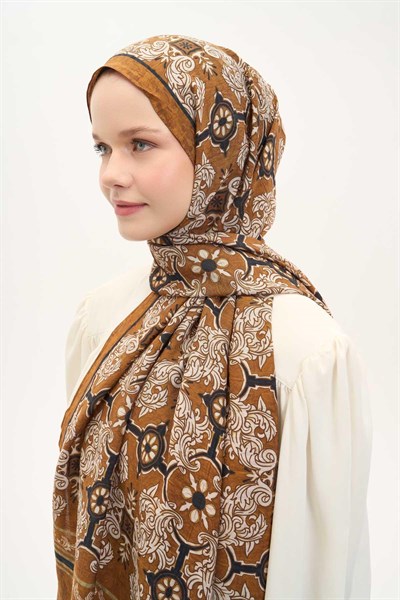 Urban Hours Luvia Koyu Tarçın Mayda Şal 190x70