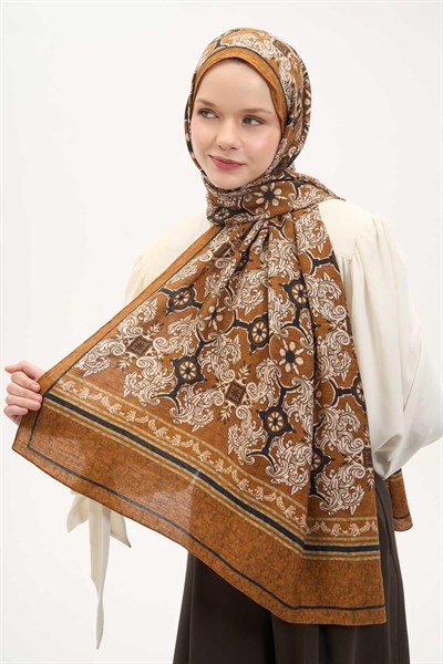 Urban Hours Luvia Koyu Tarçın Mayda Şal 190x70