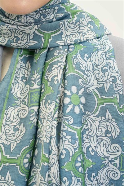 Urban Hours Luvia Pastel Mavi Mayda Şal 190x70