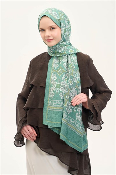 Urban Hours Luvia Patina Yeşili Mayda Şal 190x70