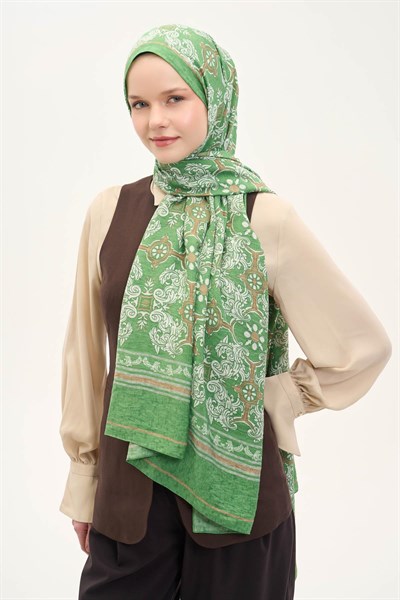 Urban Hours Luvia Yeşil Mayda Şal 190x70