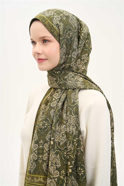 Urban Hours Luvia Asker Yeşili Mayda Şal 190x70