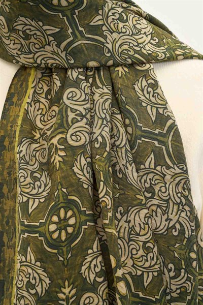 Urban Hours Luvia Asker Yeşili Mayda Şal 190x70