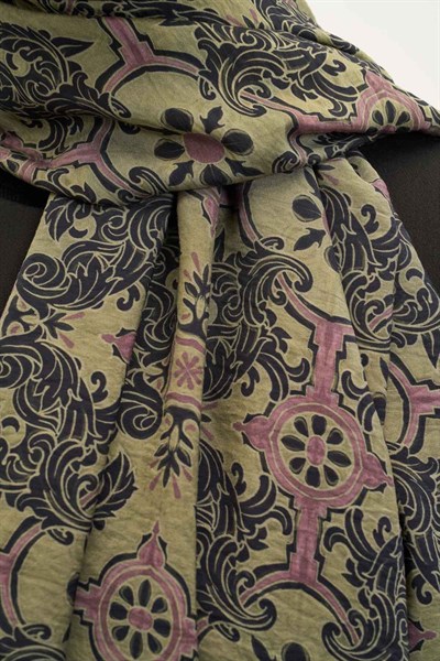 Urban Hours Luvia Yağ Yeşili Mayda Şal 190x70