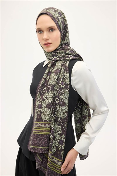 Urban Hours Luvia Mürdüm Mayda Şal 190x70