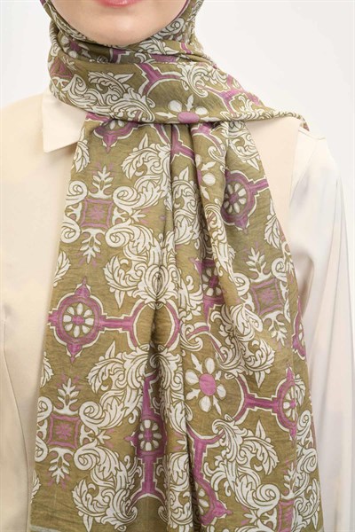 Urban Hours Luvia Olive Mayda Şal 190x70