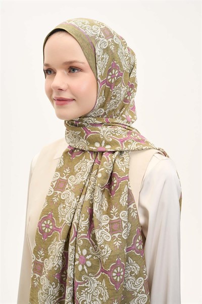 Urban Hours Luvia Olive Mayda Şal 190x70