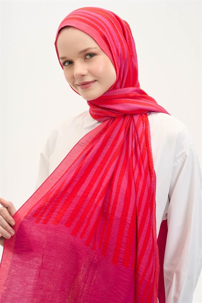 Urban Hours Orya Fuşya Mayda Şal 190x70