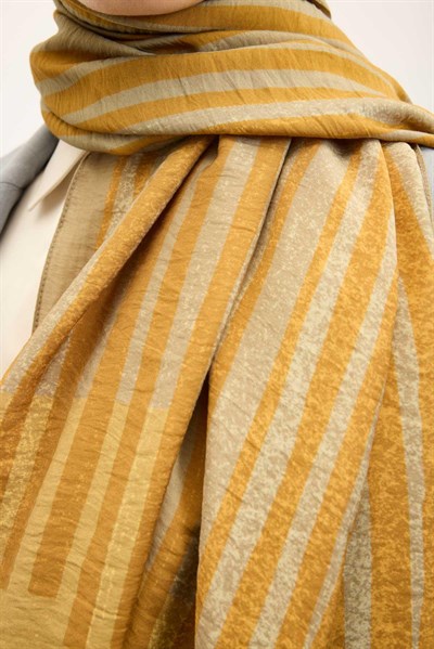 Urban Hours Orya Pastel Sarı Mayda Şal 190x70
