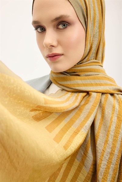 Urban Hours Orya Pastel Sarı Mayda Şal 190x70